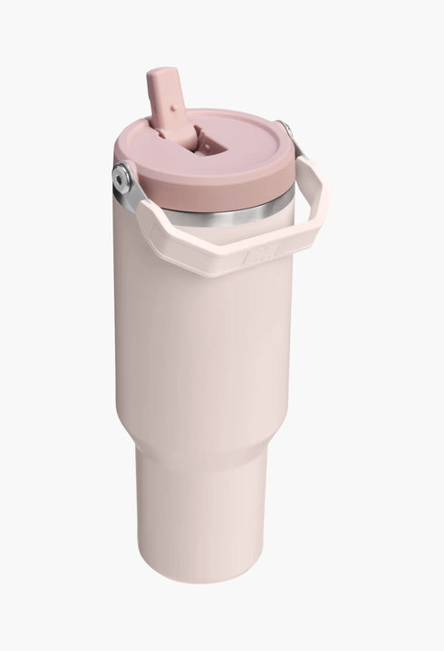 Rose Quartz - The IceFlow™ Flip Straw Tumbler | 40 OZ - GLAM MODA